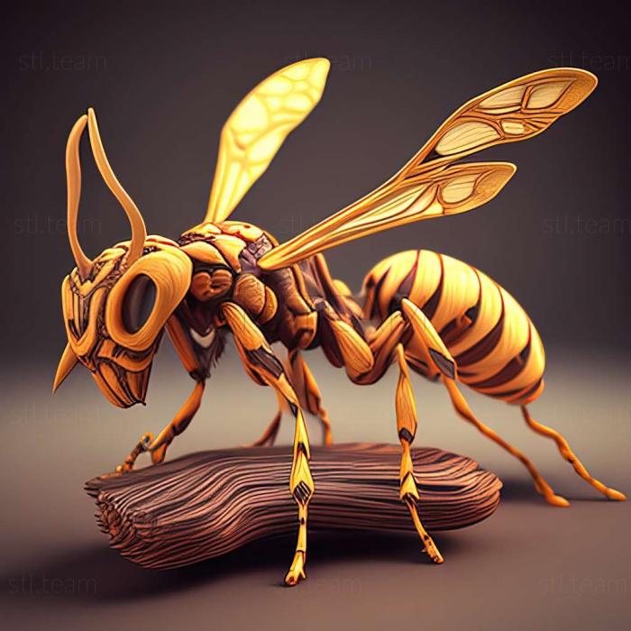 3D model Polistes strigosus (STL)